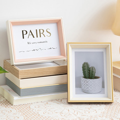 Minimalist picture frame ornament, horizontal and vertical display stand, 5, 6, 7, 8, 10 inches, A4 retro wall-mounted photo decoration frame