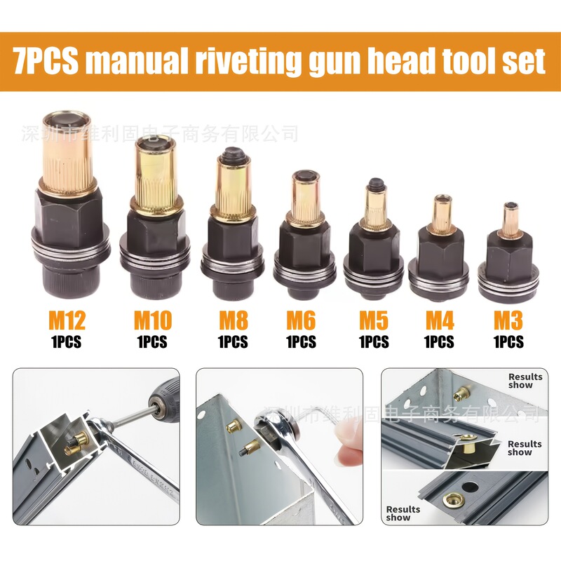Wholesale manual riveting tool rivet head rivet nut simple tool manual rivet gun rivet head M3-M12