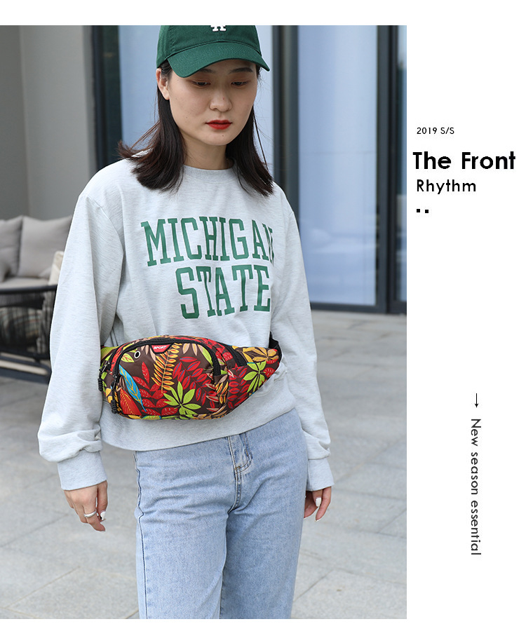 Creative, versatile, fashionable landscape pictures, women's running, cycling, crossbody and close-fitting waist bags, cross-border wholesale and distribution undefined