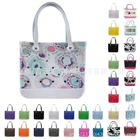 in stock direct cross-border EVA hole beach bag messenger bag travel bag storage large capacity suitcase storage bag