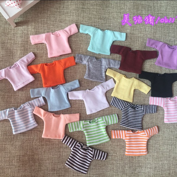Obitsu11ob11 roupas de bebê azone12cu-poche lindo porco roupas de bebê camiseta de manga comprida