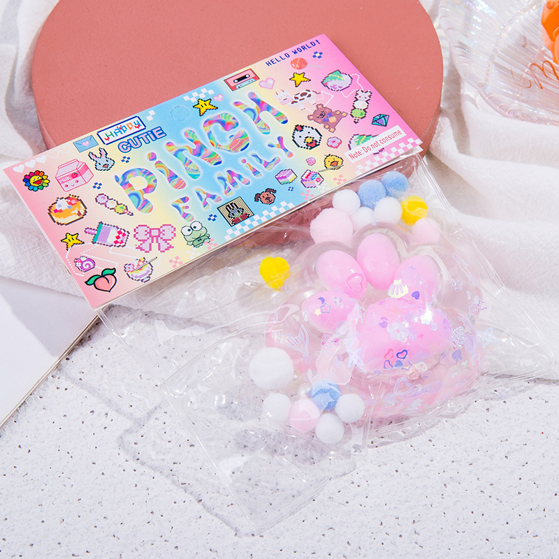 Gato garras pellizcadas pellizcadas Le red explosión lindo dibujos animados ventilación descompresión gatito barro sensación juguetes de silicona de grado alimenticio