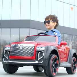 乐童新款儿童电动四轮汽车带遥控可坐人劳斯拉斯玩具车充电可坐人