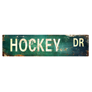 Hockey Dr Ice Hockey Sports Street Tin Painting | Retro Sports Decorative Signs