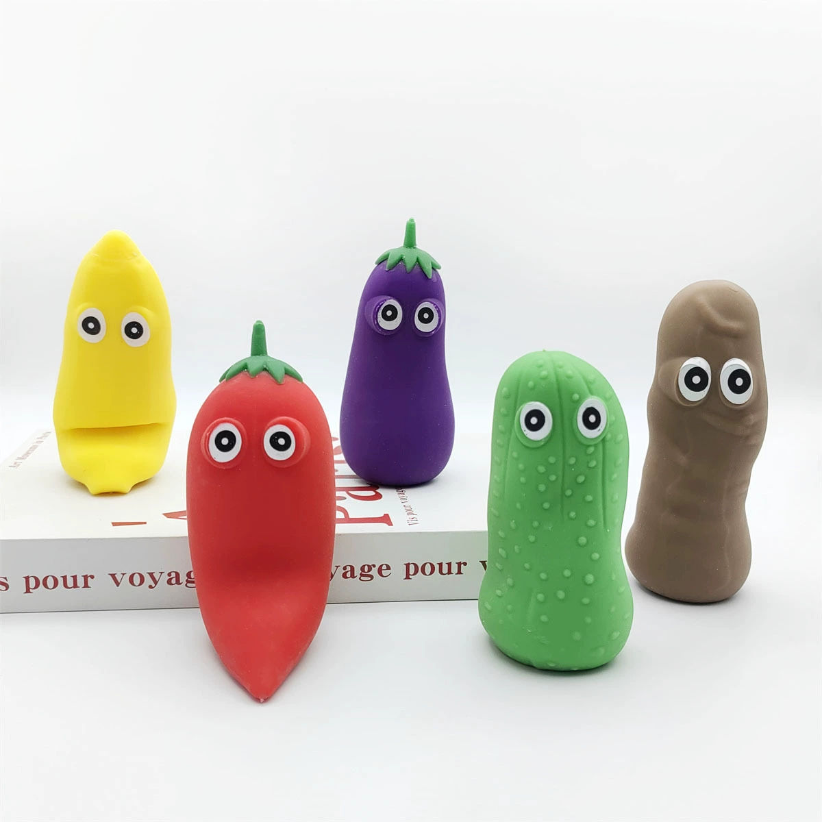 Декомпрессионная сетка с красными глазами и овощами Lala Le творческие деформированные какашки TPR памяти Песок игрушки взрывы оптом