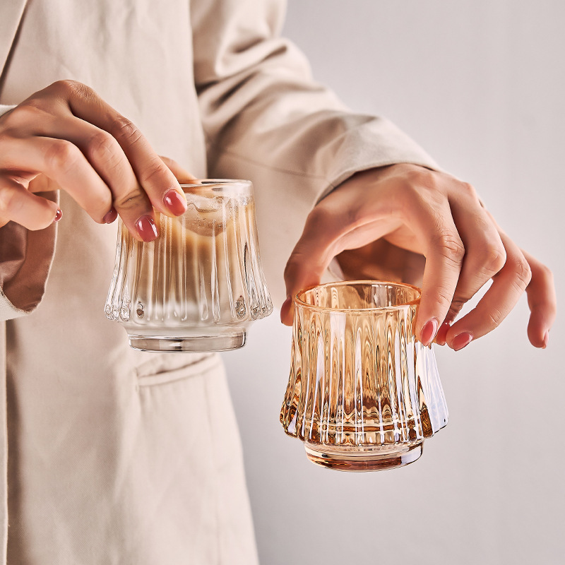 透明玻璃富士山杯創意山海杯 家用早餐杯咖啡杯威士忌酒杯批發