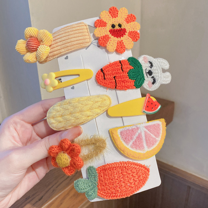 Accesorios para el cabello para niños, café con leche, horquilla, otoño e invierno, nuevas niñas, sin daño, horquilla de felpa, lindo sombrero de clip lateral para bebé