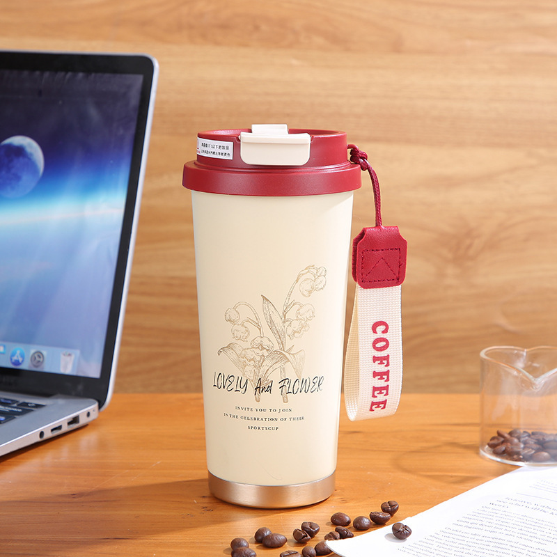 Vaso de café de segunda generación transfronterizo, vaso aislado de acero inoxidable 304, vaso de agua al vacío, vaso de regalo que mantiene el frío para uso en exteriores y en el coche