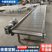 耐高温不锈钢链板输送机食品果蔬加工链板线金属镀锌板式链传送机