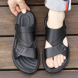 Летние босоножки, кожаные тапочки, пляжная обувь