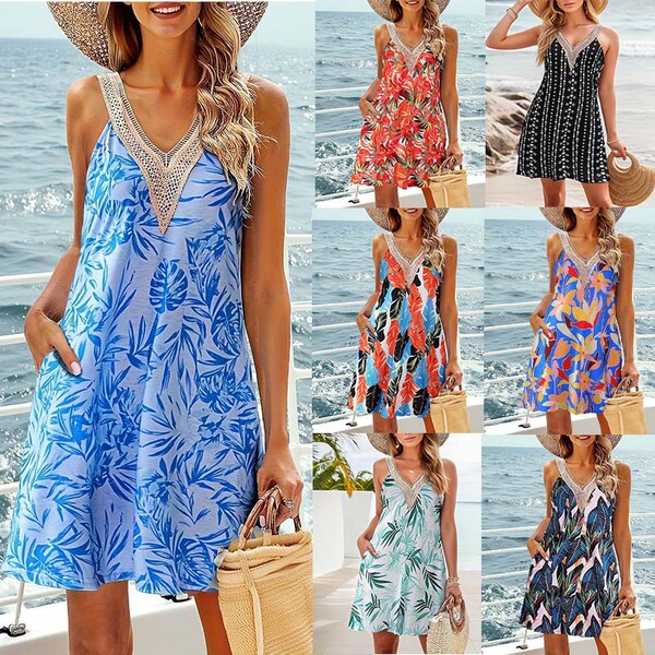 summer lace sleevless dress sleevless