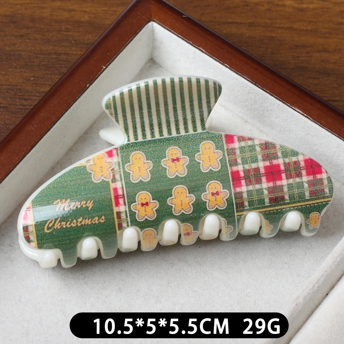Dulce clip de plástico de Navidad grande 10.5cm clip de cabello para mujeres de alta calidad decoración de tarjeta de cabello detrás del cerebro clip de pescado