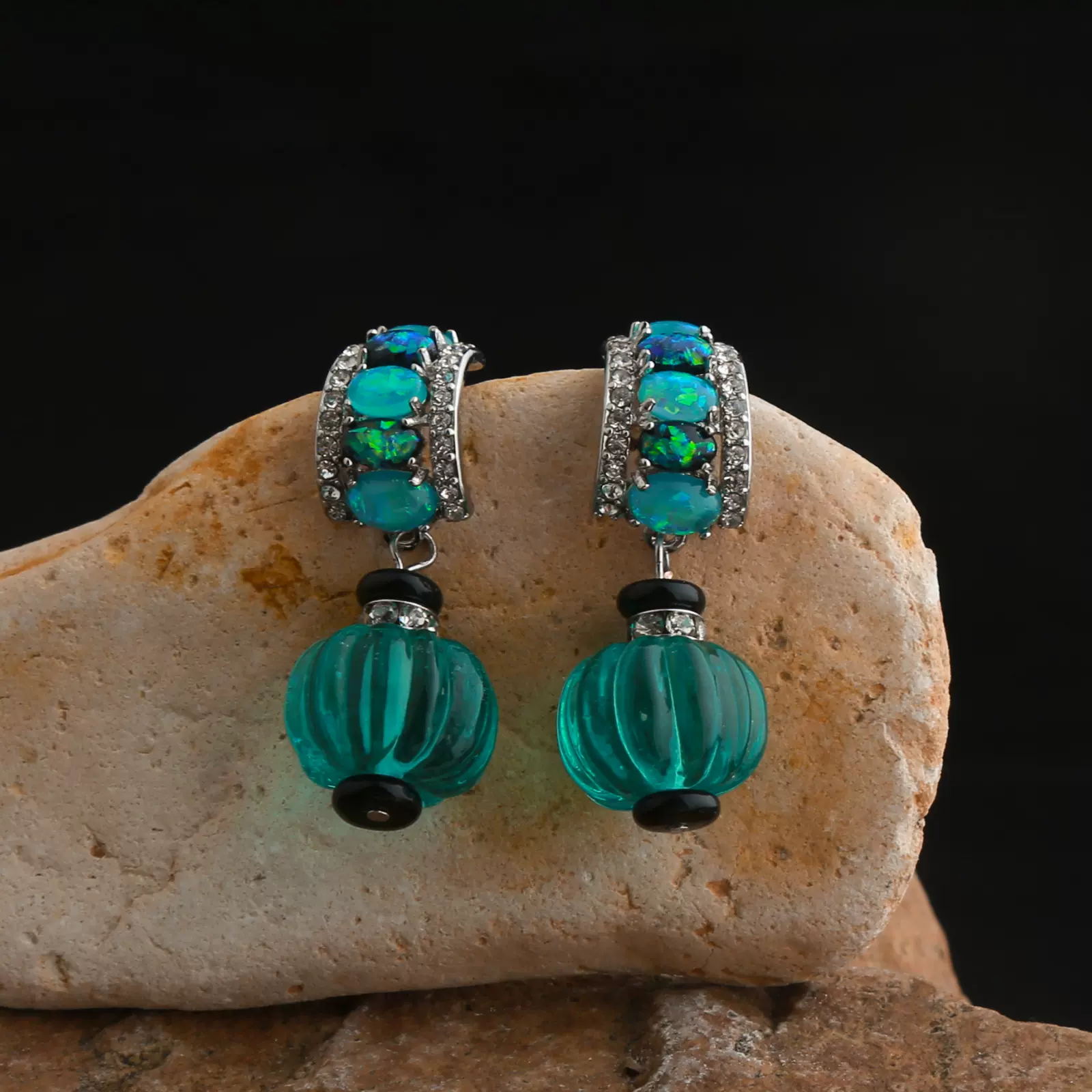 新款闪亮高级感耳环女南瓜轻奢设计饰品耳坠小众复古时尚百搭耳饰