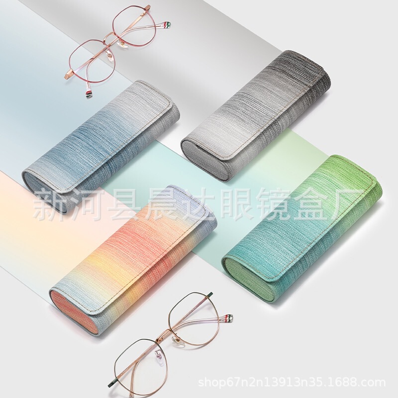 Glasses box manufacturers wholesale compression high-grade sunglasses box rainbow glasses storage male and female students portable simple fresh Glasses box manufacturers wholesale compression high-grade sunglasses box rainbow glasses storage male and female students portable simple fresh