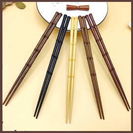 批发日式鸡翅木筷子家用 葫芦头 红木筷子酒店餐具尖头筷子不发霉