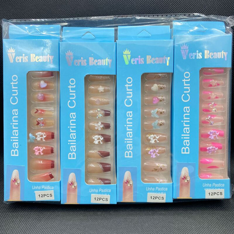 2025 new wear nail art ballet wind finished nail piece high sense long multi-drill cross-border wholesale 2025 new wear nail art ballet wind finished nail piece high sense long multi-drill cross-border wholesale
