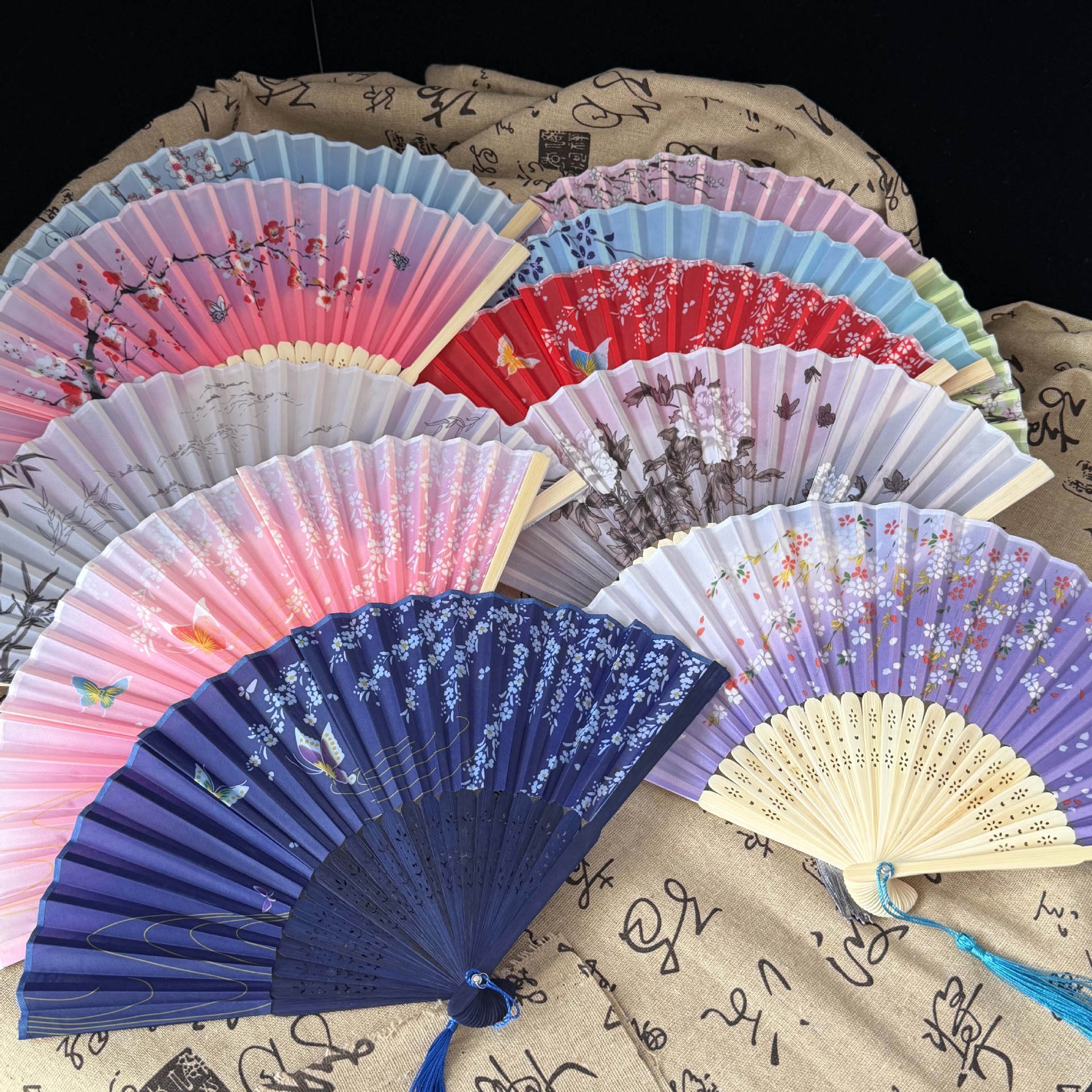 折扇古典中风女式夏日随身古装古代汉服折叠小竹扇批发便携古风