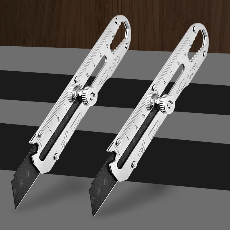 Explosive Stainless Steel Multifunctional Art Knife Heavy Thickened Wallpaper Knife Paper Cutter Box Opening Knife Durable Sharp Tool