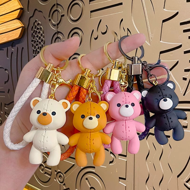 Wholesale Cute Matching Series Hand Rope Buckle Sew Sewing Bear Cute Doll Bag Pendant Key Chain Pendant