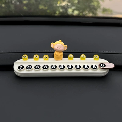 Nömrəli dayanma kartı for Women, Cute Car Moving - yellow-baby-6-little-yellow-off-white-stop-sign-free-aromatherapy-stick