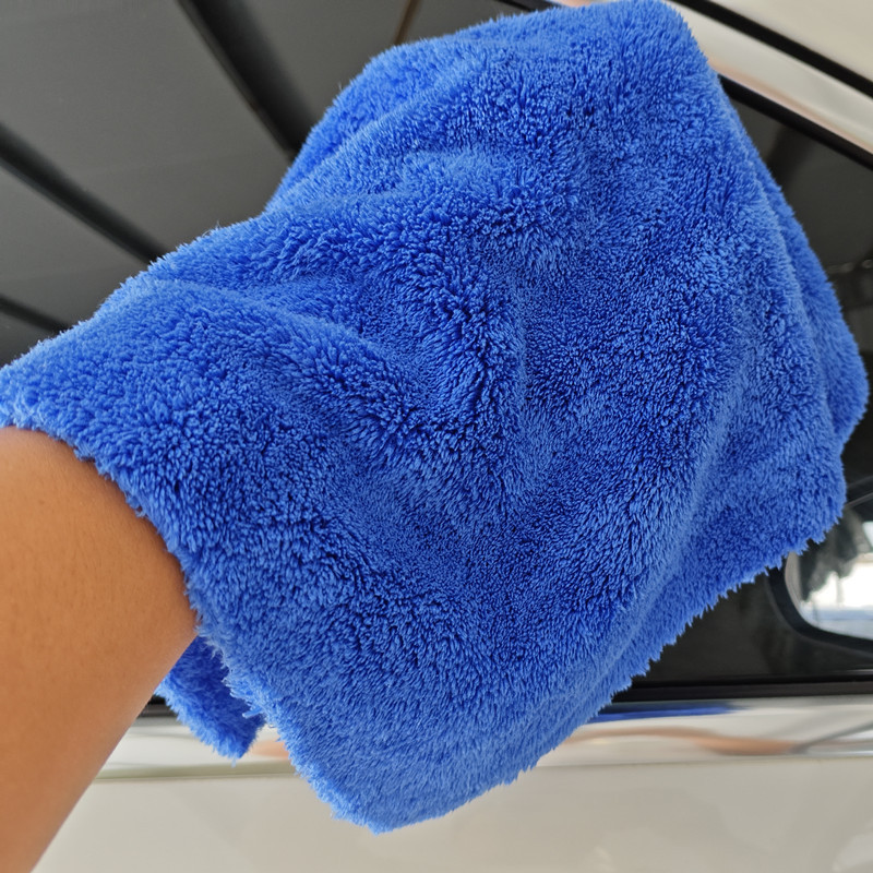 550g / metro cuadrado toalla de lavado de automóviles gruesa de lana larga toalla de limpieza de lana de coral densa toalla absorbente de automóviles