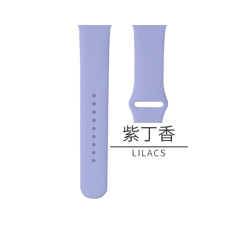 Silicone watch strap (Apple compatible), generations 1–9/SE, standard & extended, multiple colors