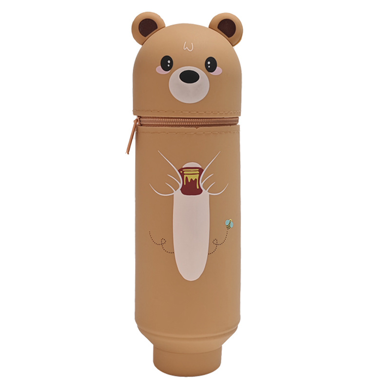 Estuche de lápices de silicona con diseño de panda