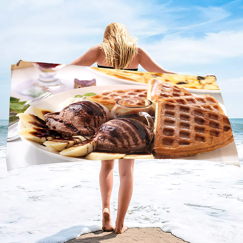 Cross-border ice cream printing series seaside resort beach towel swimming bath towel sports towel factory direct sales Cross-border ice cream printing series seaside resort beach towel swimming bath towel sports towel factory direct sales