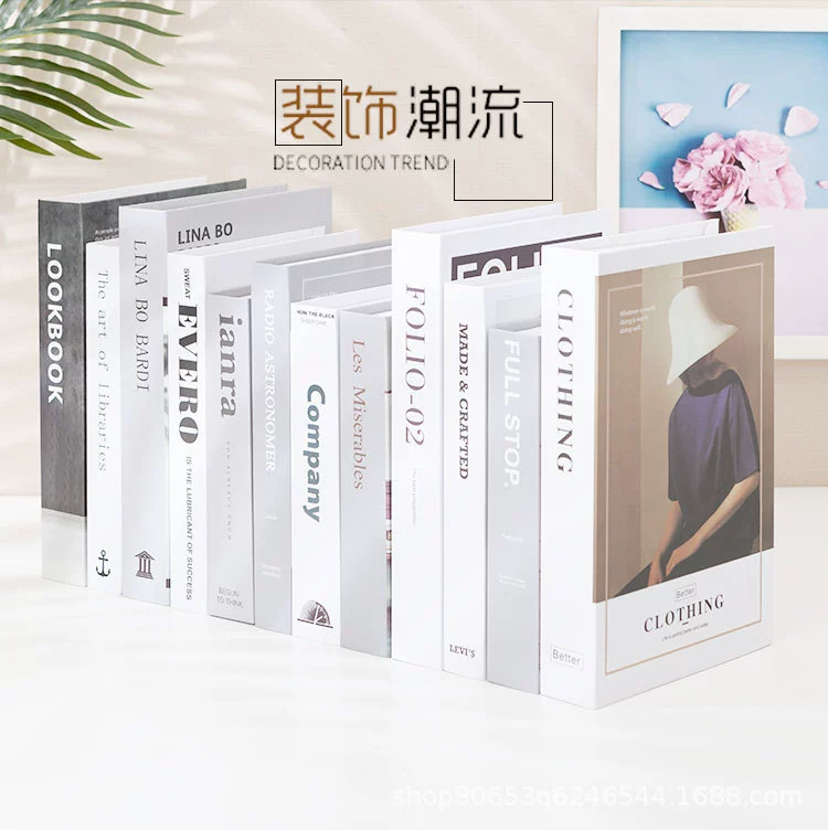 Modern and minimalistic realistic decorations, bookcase, home decor