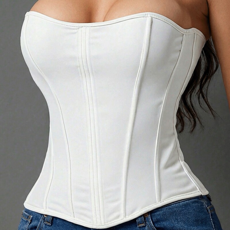 Cross-border bestseller: European and American strapless corset top, strapless backless lingerie, sexy outerwear corset for Halloween Cross-border bestseller: European and American strapless corset top, strapless backless lingerie, sexy outerwear corset for Halloween