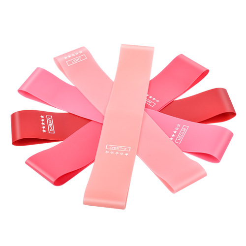 Elastic band pull band yoga band fitness band set five hip circle pink color gradient resistance band
