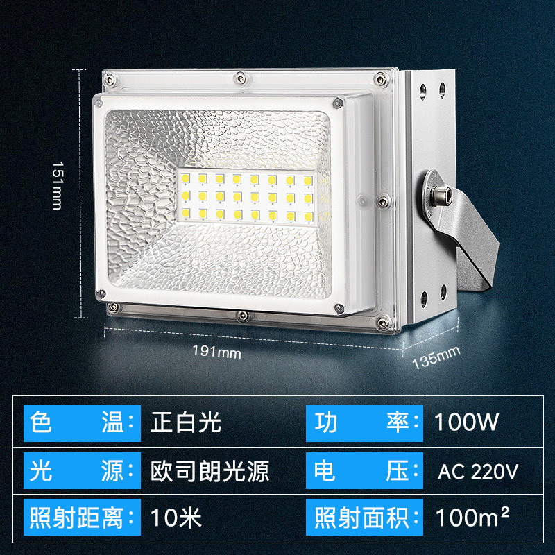 LED投光灯100W超亮200瓦大功率户外防水射灯室外球场广场照明灯|undefined