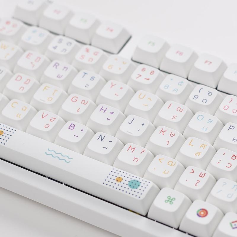 工場直販 127 キーネオンキーキャップ XDA 高さゲームメカニカルキーボードキーキャップロシア語韓国語表音|undefined