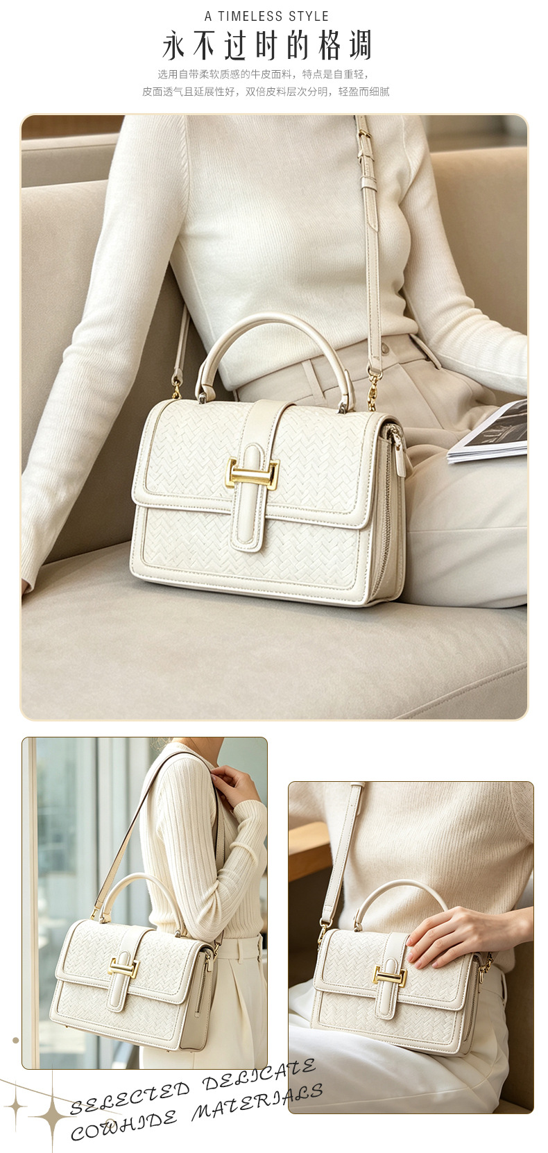 Foreign Trade Custom Woven Texture Small Square Bag Women's Versatile Single Shoulder Bag Premium Tofu Bag Crossbody Mini Bag Custom Made