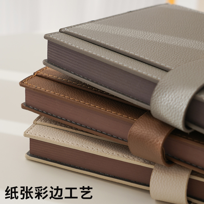 새로운 A5 심플 노트북 고가 책 심플 소프트 가죽책 비즈니스 오피스 노트패드 두꺼워진 대학원 입학 시험