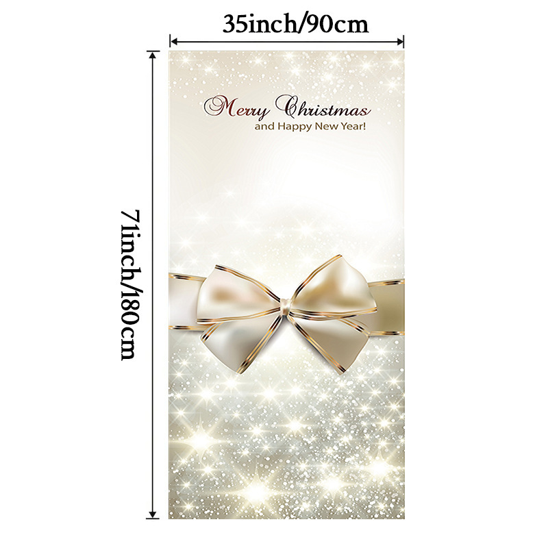 Lámparas de color de Navidad cubierta de tela decoración puerta de poliéster de alta densidad tela de fondo de Año Nuevo fiesta de puerta de entrada amueblado tapices