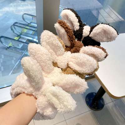 New Cross-border Plush Headband Hair Band Bow Color Set Hair Band Cute Solid Color Face Washing Hair Band Women's Hair Accessories