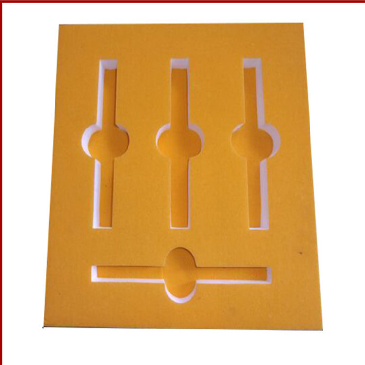 厂家加工黑色绒布复合珍珠棉马克杯防摔内衬 艺术品礼盒泡棉内托