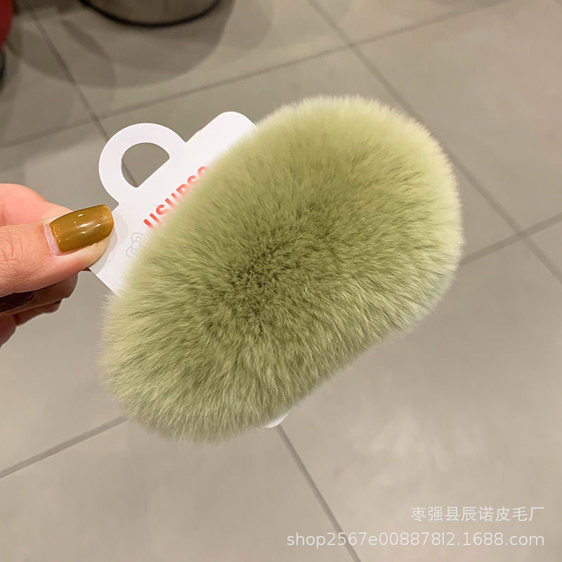 毛皮ヘアクリップ韓国インリアルレッキスウサギの毛かわいいぬいぐるみヘアクリップ毛皮 bb クリップインターネット有名人のヘアアクセサリー子供のヘアアクセサリー|undefined