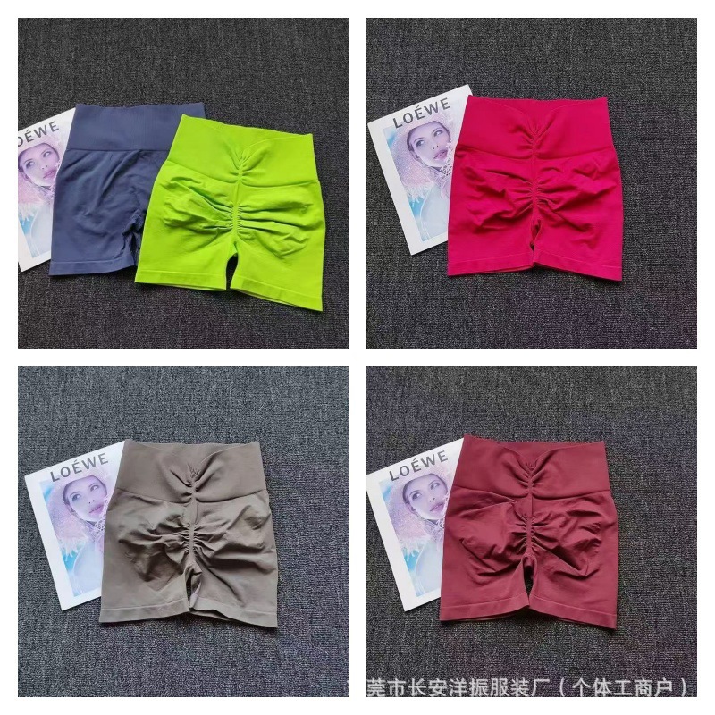 Nuevos deportes transfronterizos europeos y estadounidenses, pantalones cortos de cintura alta, pantalones cortos de gimnasio de miel, pantalones cortos de gimnasio de abdomen