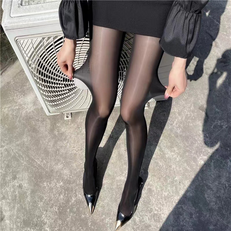 Oil Glow Ultra-thin Sheer Pantyhose, Pearlescent Anti-hook Silk Stockings, One Size — detail image 5