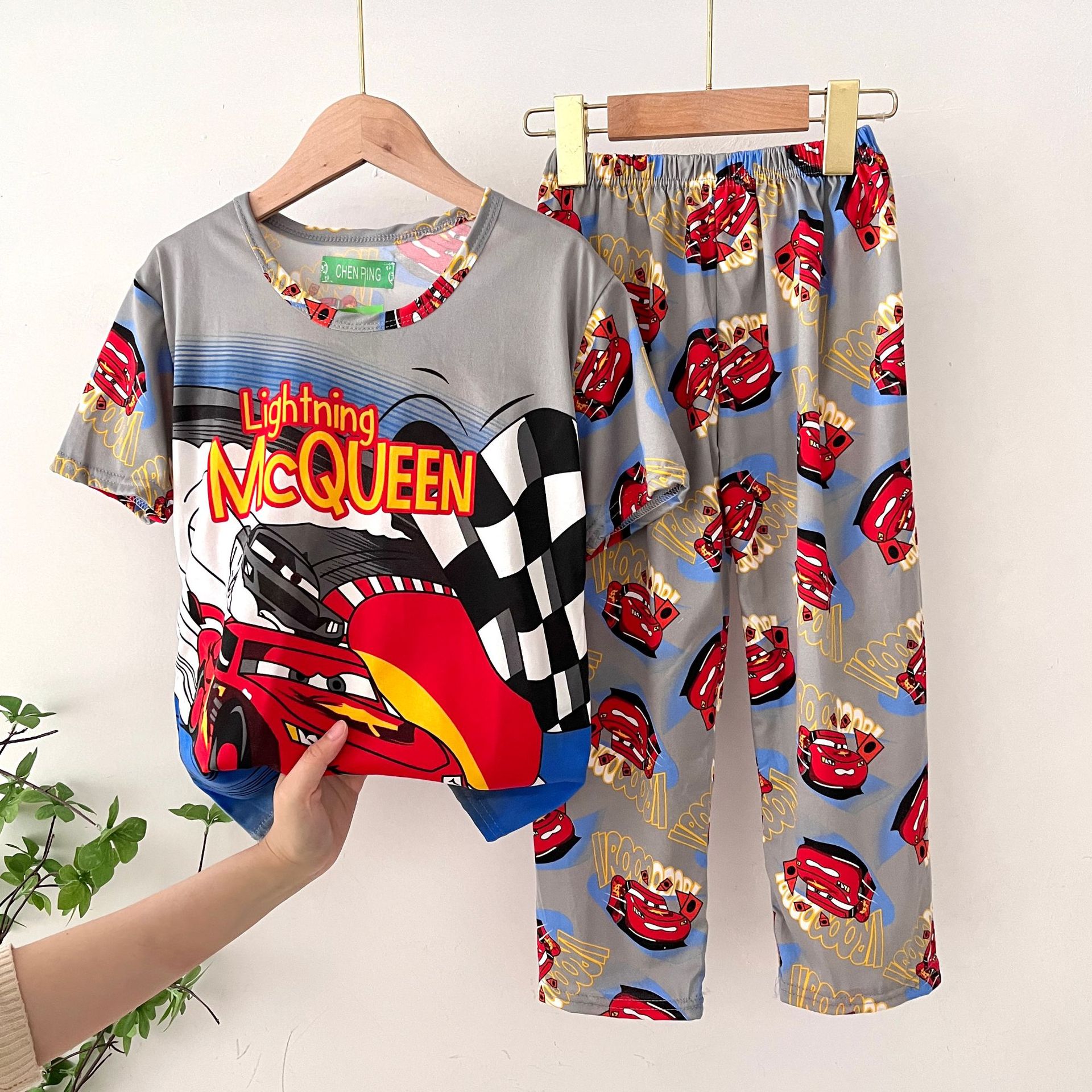 Z-conjunto corto-largo-superdeportivo gris