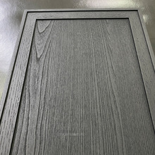 广州佛山工厂定制黑色开放漆红橡实木皮极简窄边框衣柜门来图来样