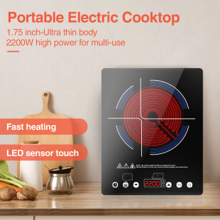 110V electric ceramic furnace light wave furnace household fire boiler barbecue multifunctional tea cooking electric ceramic furnace KC certification induction cooker