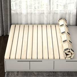 防潮排骨架榻榻米透气卷折叠板1.51.8米硬床板简易实木床垫架子新