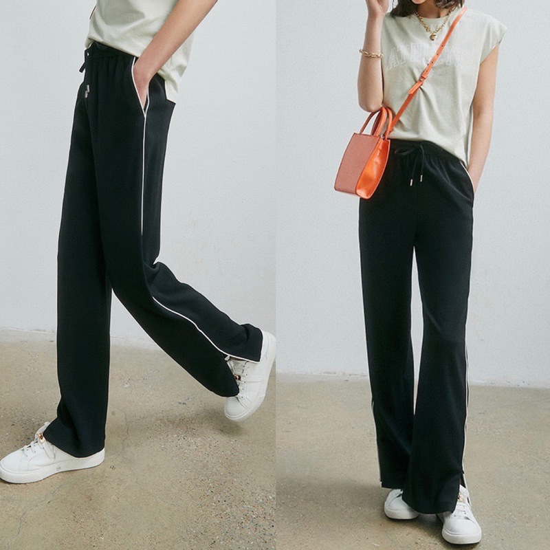 (Xindian Welfare) [Kui Qing 95] Vertical Sliding Straight Leg FK Silk Four-sided Elastic Sports Wide Leg Casual Pants