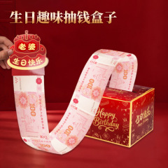 生日主题抽钱盒送老公老婆生日派对装饰生日派对用生日惊喜礼物