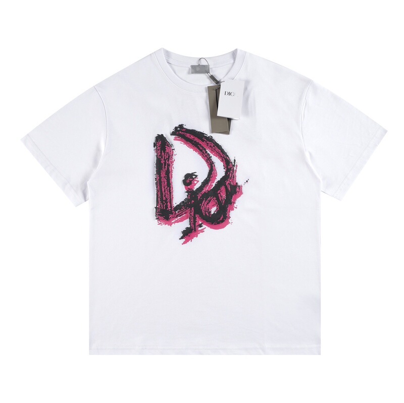 D's 夏春 Tシャツ トレンド 万能 半袖 プリント レタード コットン ゆったり ラウンドネック 絶妙な Tシャツ|undefined