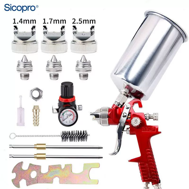 跨境直供高雾化喷枪上壶喷枪H827家具汽车底漆喷漆枪油漆喷枪套装