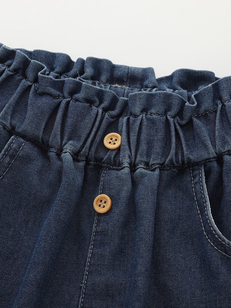 Transfronterizo malwee jeans de niñas, ropa de verano, nuevos pantalones de cintura elástica para niños pequeños de Europa y América. image 2